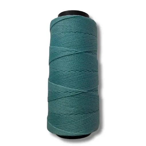 hilo cordon encerado 1mm 100 polyester 2 cabos cono 100grs 150mts cifa color 0238 celeste claro 0