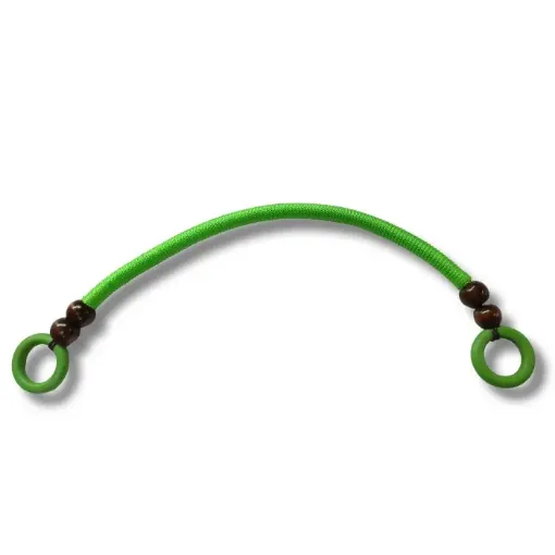 mango para cartera artesanal cuentas madera color verde 0