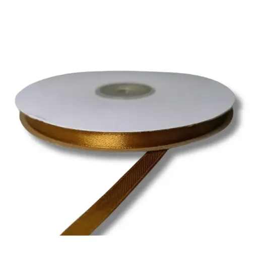 cinta raso doble faz satinada no 1 6mm por 100mts color marron claro 0