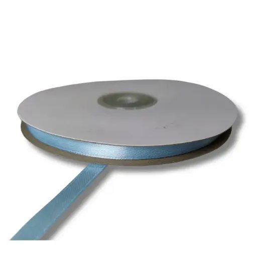 cinta raso doble faz satinada no 1 6mm por 50mts color celeste claro 0