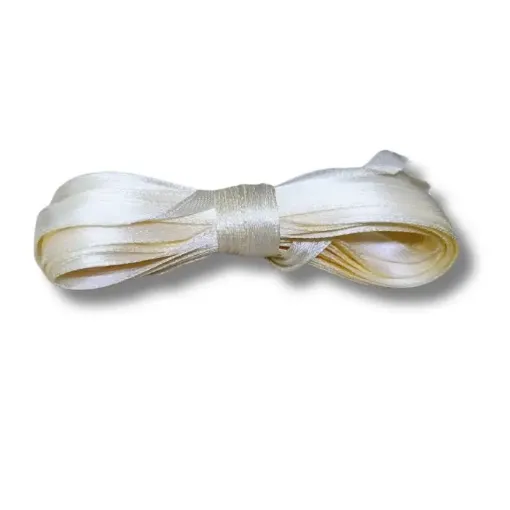 cinta raso doble faz satinada no 1 6mm por 5mts color marfil 0
