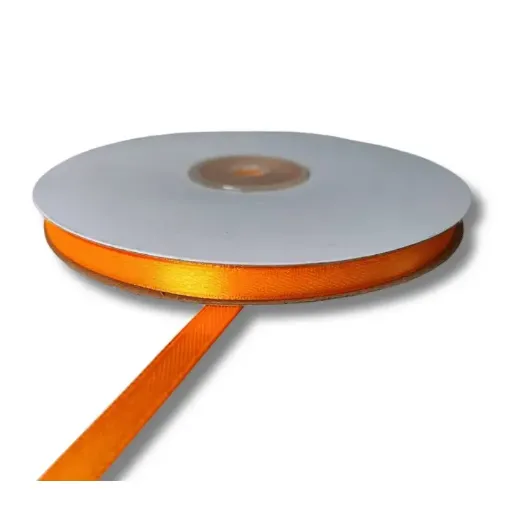 cinta raso doble faz satinada no 1 6mm por 100mts color naranja 0