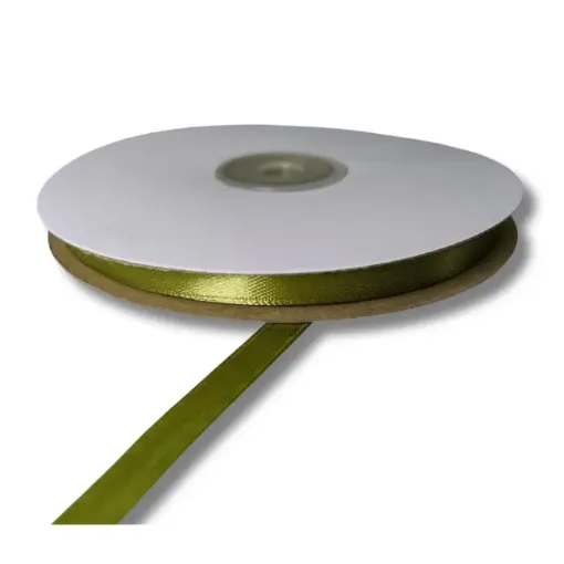 cinta raso doble faz satinada no 1 6mm por 100mts color verde oliva 0