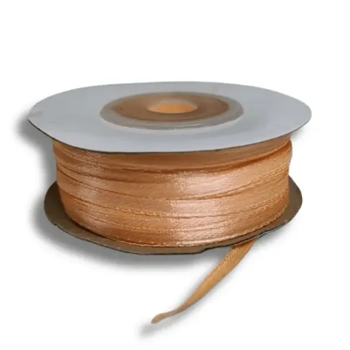 cinta raso doble faz satinada no 0 3mm por 50mts color salmon 0