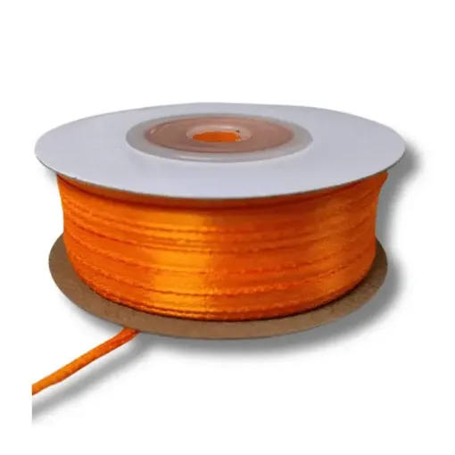cinta raso doble faz satinada no 0 3mm por 50mts color naranja 0