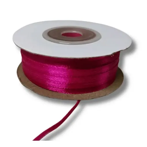cinta raso doble faz satinada no 0 3mm por 50mts color fucsia 0