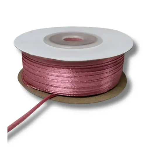 cinta raso doble faz satinada no 0 3mm por 50mts color rosa viejo 0