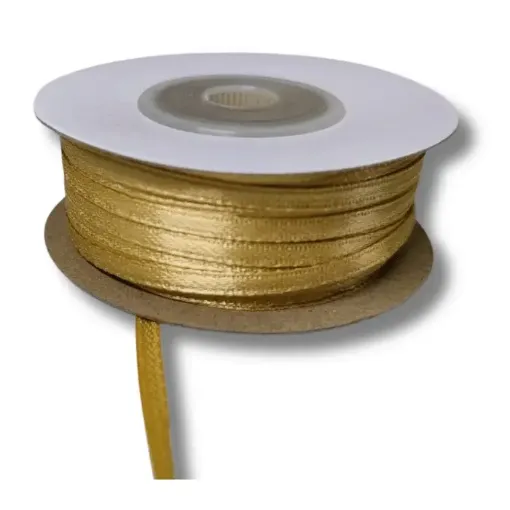 cinta raso doble faz satinada no 0 3mm por 50mts color dorado 0