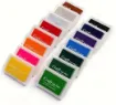 almohadilla tinta para sellos craft ink pad para scrapbooking madera tela papel 72x52mms color 0