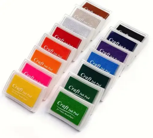 almohadilla tinta para sellos craft ink pad para scrapbooking madera tela papel 72x52mms color 0