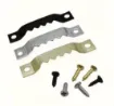 gancho colgador dentado metalico sierra para cuadros medida 44x8mms tornillos niquel por 10 unidades 1