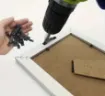 gancho colgador dentado metalico sierra para cuadros medida 44x8mms tornillos niquel por 10 unidades 2