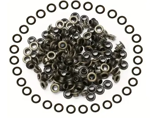 ojalillos metalicos remaches presion 6mms set 50 unidades color bronce viejo 0