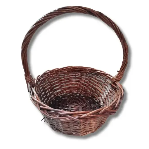 canasta mimbre asa mediana medida 29x11 5x32cms color marron oscuro 0