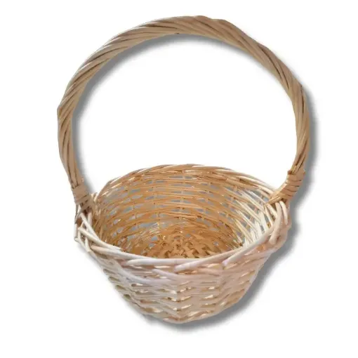canasta mimbre asa chica medida 23x10x28cms color natural 0