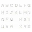 set 50 dijes acero inoxidable modelo alfabeto abecedario letras 12x5mms x50 color niquel 1