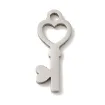 dijes acero inoxidable pvd 201 modelo llave plana 16x6mms x20 unidades color plata 0