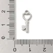 dijes acero inoxidable pvd 201 modelo llave plana 16x6mms x20 unidades color plata 2