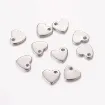 dijes acero inoxidable modelo corazon 10x9mms x100 unidades color plata 0