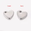 dijes acero inoxidable modelo corazon 10x9mms x100 unidades color plata 1