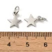 dijes acero inoxidable pvd 201 modelo estrella 98x78mms x20 unidades color plata 2