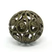 filigrana metalica bolitas caladas 6 16mms por 20grs 34 unidades color bronce antiguo 1