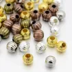 cuenta separador bolita metalica hierro rayada 8mms por 20grs 35 unidades colores surtidos 0