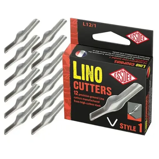 lino cutters styles essdee set 12 cortadores lin leo acero al carbono rectificados modelo nr 1 0