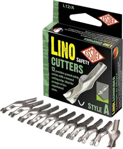 lino cutters styles essdee set 12 cortadores lin leo acero al carbono rectificados modelo nr a 0