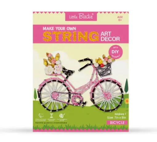 kit infantil diy art decor string para armar alambre itsy bitsy modelo bicycle bicicleta 0