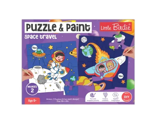kit infantil diy puzzle play para armar pintar itsy bitsy modelo space travel viaje espacial 0