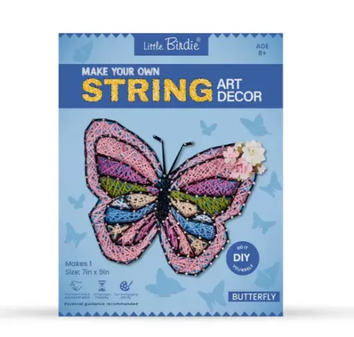 kit infantil diy art decor string para armar alambre itsy bitsy modelo butterfly mariposa 0