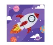 kit infantil diamond painting kit pintura diamantes itsy bitsy modelo cohete espacial 2