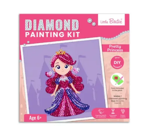 kit infantil diamond painting kit pintura diamantes itsy bitsy modelo princesa bella 0