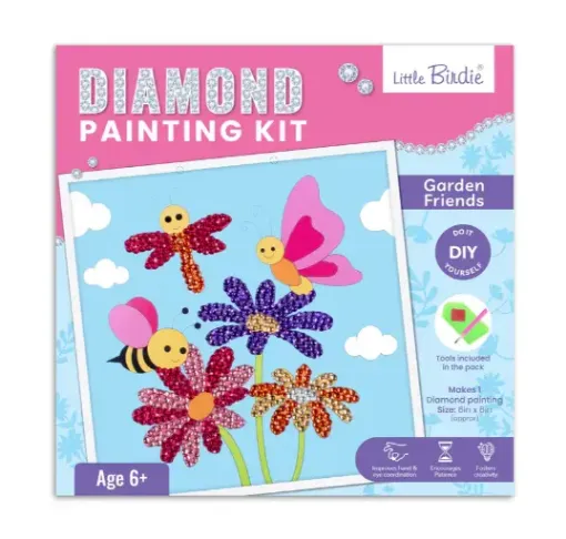 kit infantil diamond painting kit pintura diamantes itsy bitsy modelo jardin amigos 0