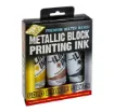 tinta para impresion sellos essdee lino printing ink set 3 colores metalizados 100ml 1