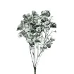 ramo flores artificiales hojas metalizadas x5 ramas 35cms color plateado 0