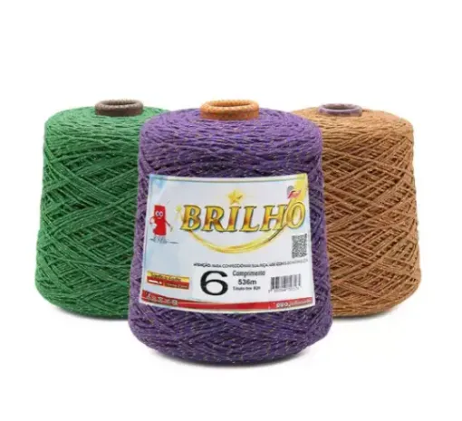 hilo brillante lurex no 6 fial brilho tes 518 ovillo 200grs 210mts varios colores 0