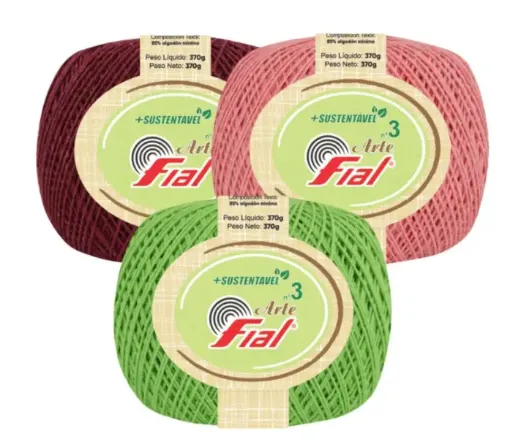 hilo algodon brasil fial no 3 5 cabos cono 370grs 980mts varios colores 0