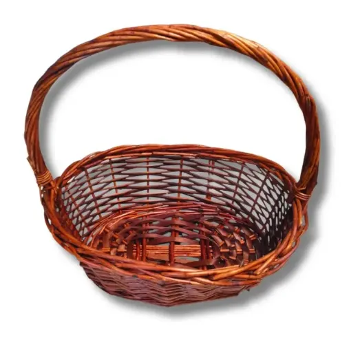 canasta mimbre asa ovalada grande medida 33x25x30cms color marron 0