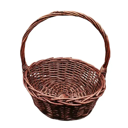 canasta mimbre asa redonda grande medida 26x26x30cms color marron 0