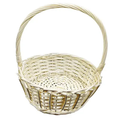canasta mimbre asa redonda grande medida 26x26x30cms color beige 0