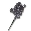ramo flores artificiales hojas metalizadas x5 ramas 35cms color plateado 1
