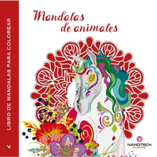 libro mandalas para colorear colorterapia 56 paginas 22x22cms nanotech tapa mandalas animales 0