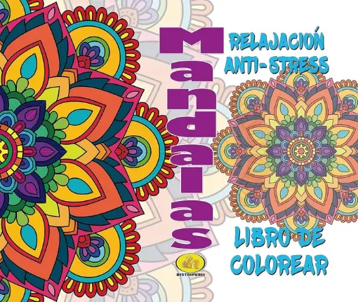 libro para colorear mandalas arte terapia 24 paginas 21x29cms distripubli varias tapas 0