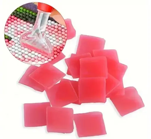 cera arcilla roja 2x2cms para pintura diamantes art gem 5d set x20 unidades 0