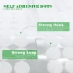 velcro adhesivo circular 15mms 2 partes plancha 60 unidades color blanco 3