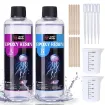 kit resina epoxi transparente sin brubujas para manualidades lets resin x16oz 473ml accesorios 0