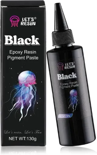 pigmento concentrado para resina epoxi uv lets resin pasta pigmentada color negro 100ml 130grs 0