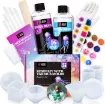 kit iniciacion resina epoxi transparente sin brubujas lets resin x16oz 473ml 4 moldes accesorios 0